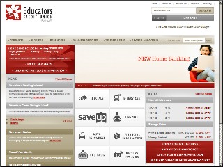 Web site www.ecu.com, Educators Credit Union