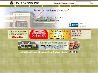 Web site www.tcnb.com, Tri City National Bank
